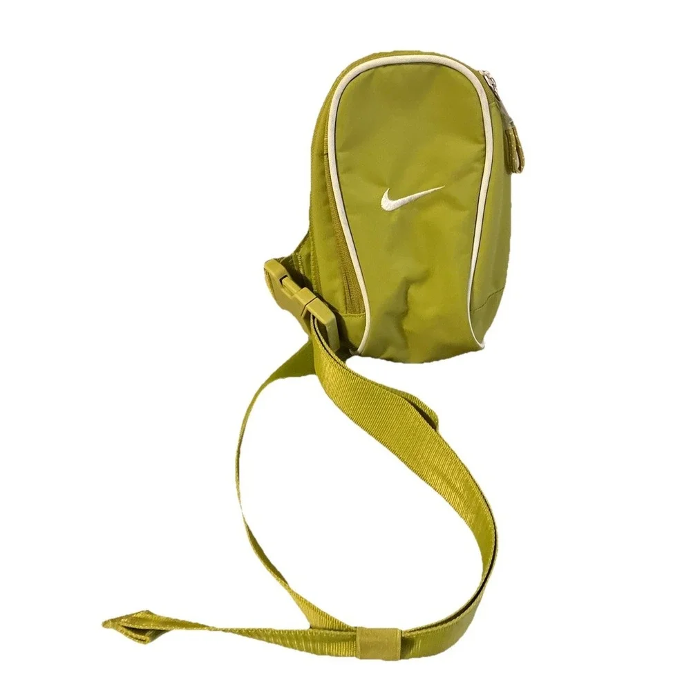 Nike Olive Green Crossbody Sling Bag with White Swoosh
